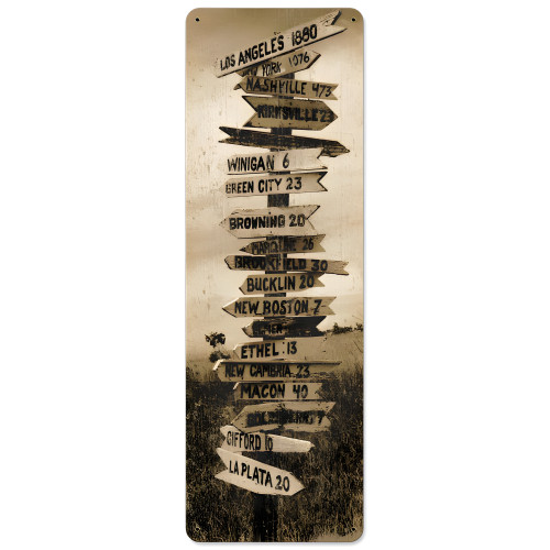 Crossroads Metal Sign - 8" x 24"