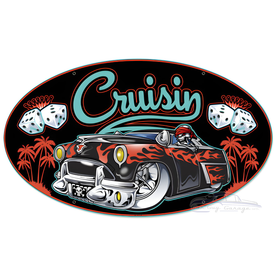 Cruisin Metal Sign - 24" x 14"
