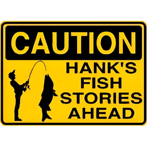 Personalized Aluminum Fishing Sign