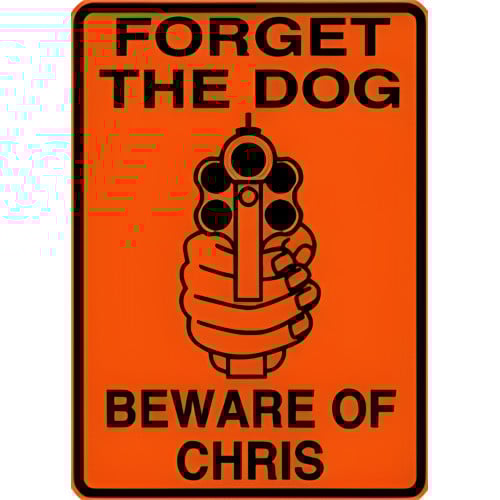Personalized Aluminum Forget the Dog Sign