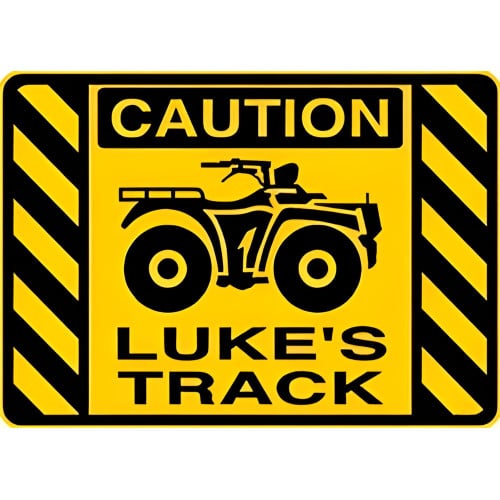 Personalized Aluminum ATV Track Sign