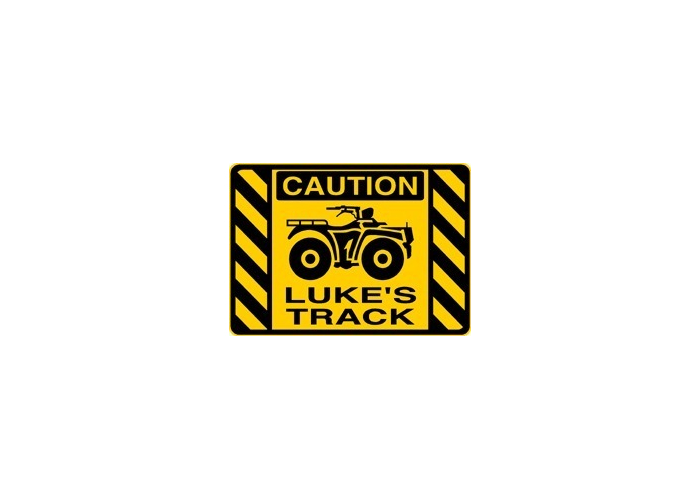 Personalized Aluminum ATV Track Sign