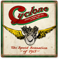 Cyclone Logo Sign - 12" x 12"