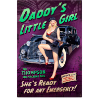 Daddy's Little Girl Metal Sign - 24" x 36"