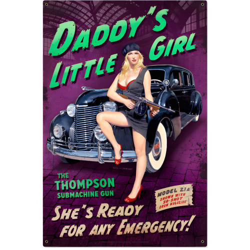 Daddy's Little Girl Metal Sign - 24" x 36"