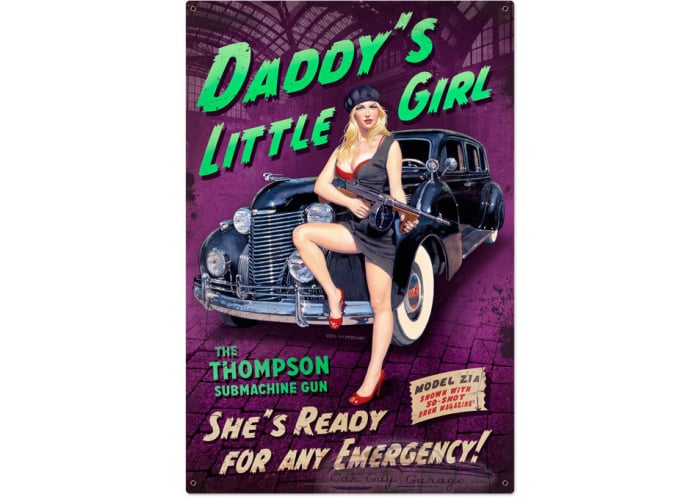 Daddy's Little Girl Metal Sign - 24" x 36"