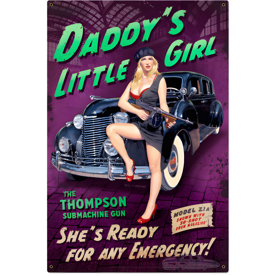 Daddy's Little Girl Metal Sign - 24" x 36"