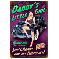 Daddy's Little Girl Metal Sign - 12" x 18"