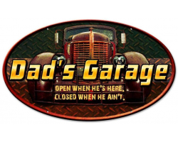 Dad's Garage Metal Sign - 12" x 16"