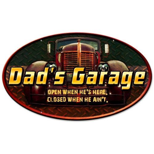 Dad's Garage Metal Sign - 12" x 16"