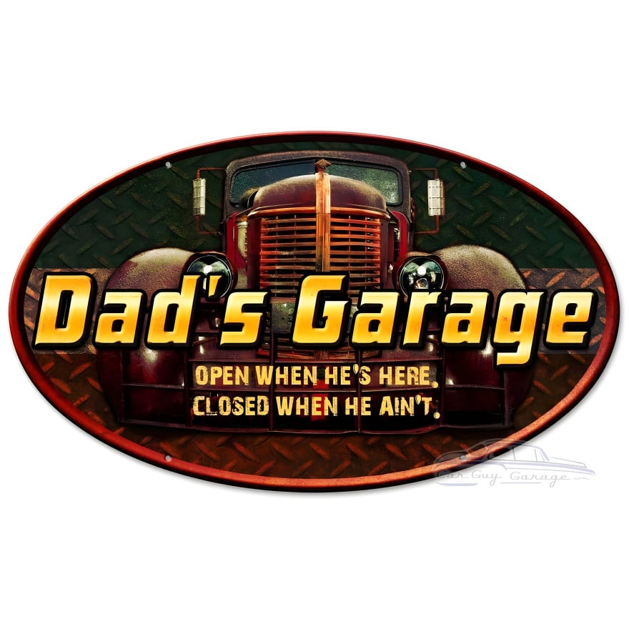 Dad's Garage Metal Sign - 12" x 16"