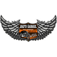 Dad's Garage Metal Sign - 24" x 12"