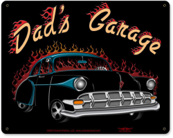 Dad's Garage Metal Sign - 15" x 12"