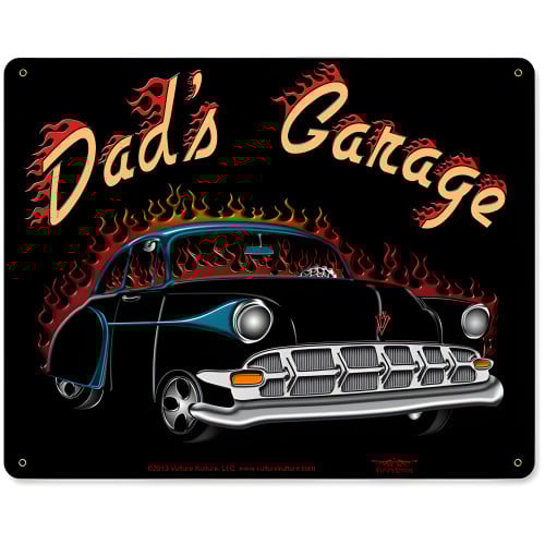 Dad's Garage Metal Sign - 15" x 12"