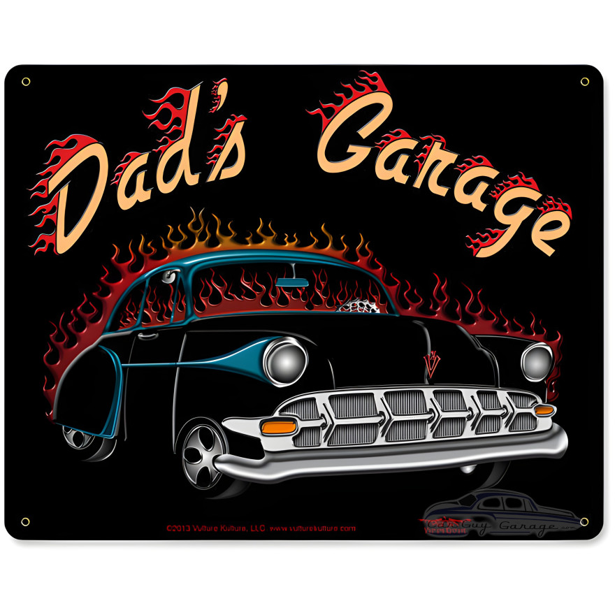 Dad's Garage Metal Sign - 15" x 12"