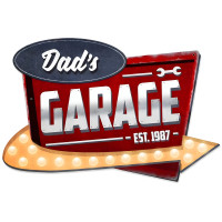 Dad's Garage Metal Sign - 23" x 15"
