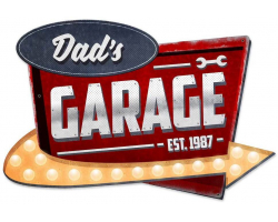 Dad's Garage Metal Sign - 23" x 15"