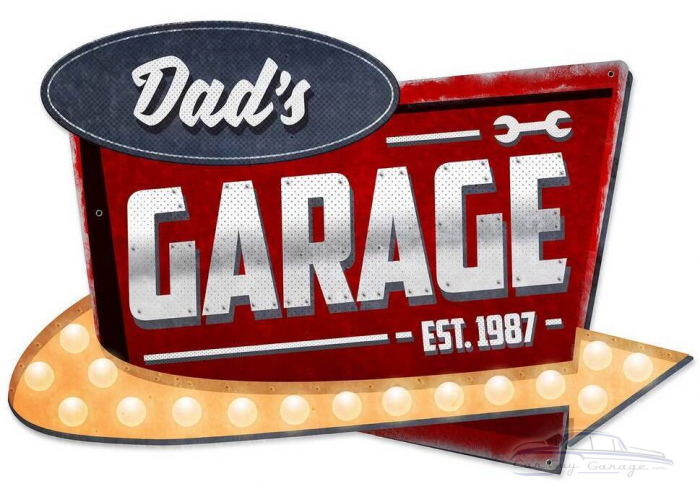 Dad's Garage Metal Sign - 23" x 15"