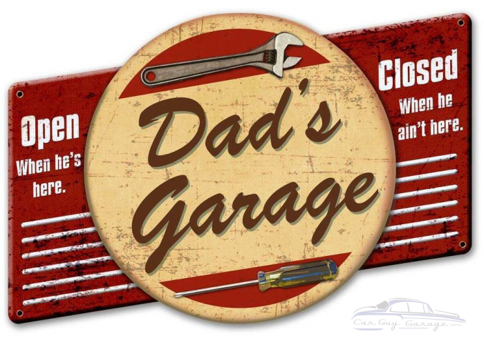 Dad's Garage Metal Sign - 22" x 15"