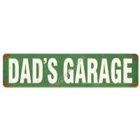 Dad's Garage Metal Sign - 20" x 5"