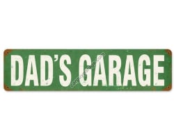 Dad's Garage Metal Sign - 20" x 5"