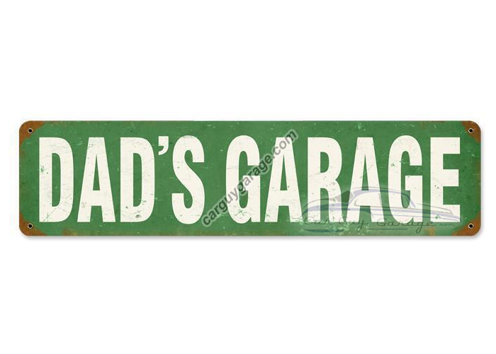 Dad's Garage Metal Sign - 20" x 5"
