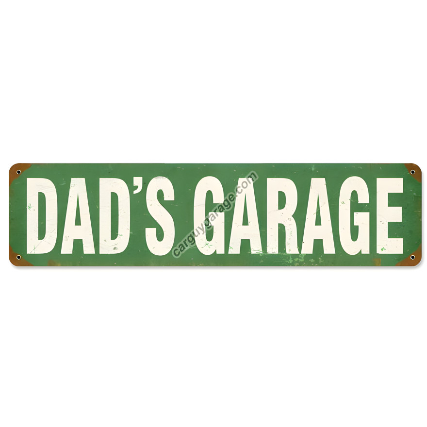 Dad's Garage Metal Sign - 20" x 5"