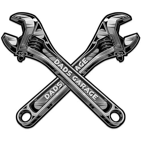 Dad's Garage Wrench Metal Sign - 24" x 20"