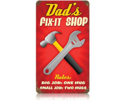 Dads Shop Metal Sign