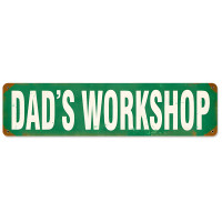 Dad's Workshop Metal Sign - 5" x 20"