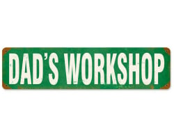 Dad's Workshop Metal Sign - 5" x 20"