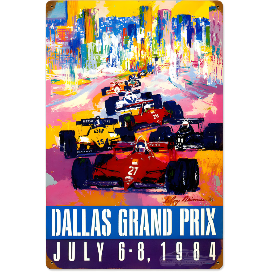 Dallas Grand Prix Metal Sign - 16" x 24"