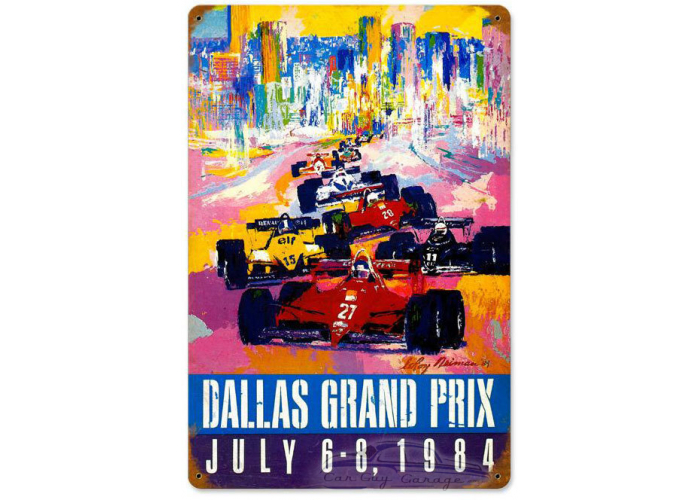Dallas Grand Prix Metal Sign - 18" x 12"