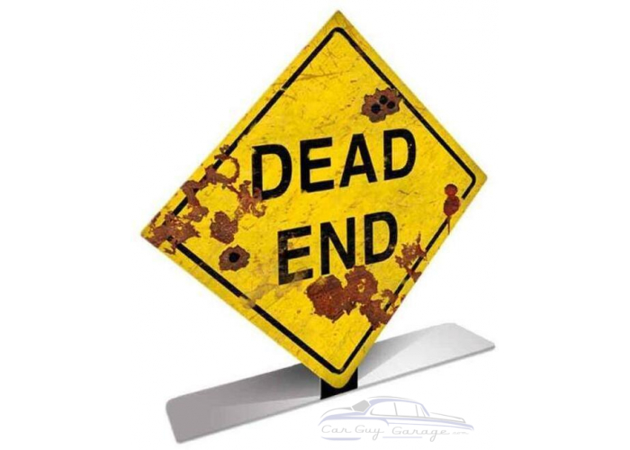 Dead End Topper Metal Sign - 6" x 9"