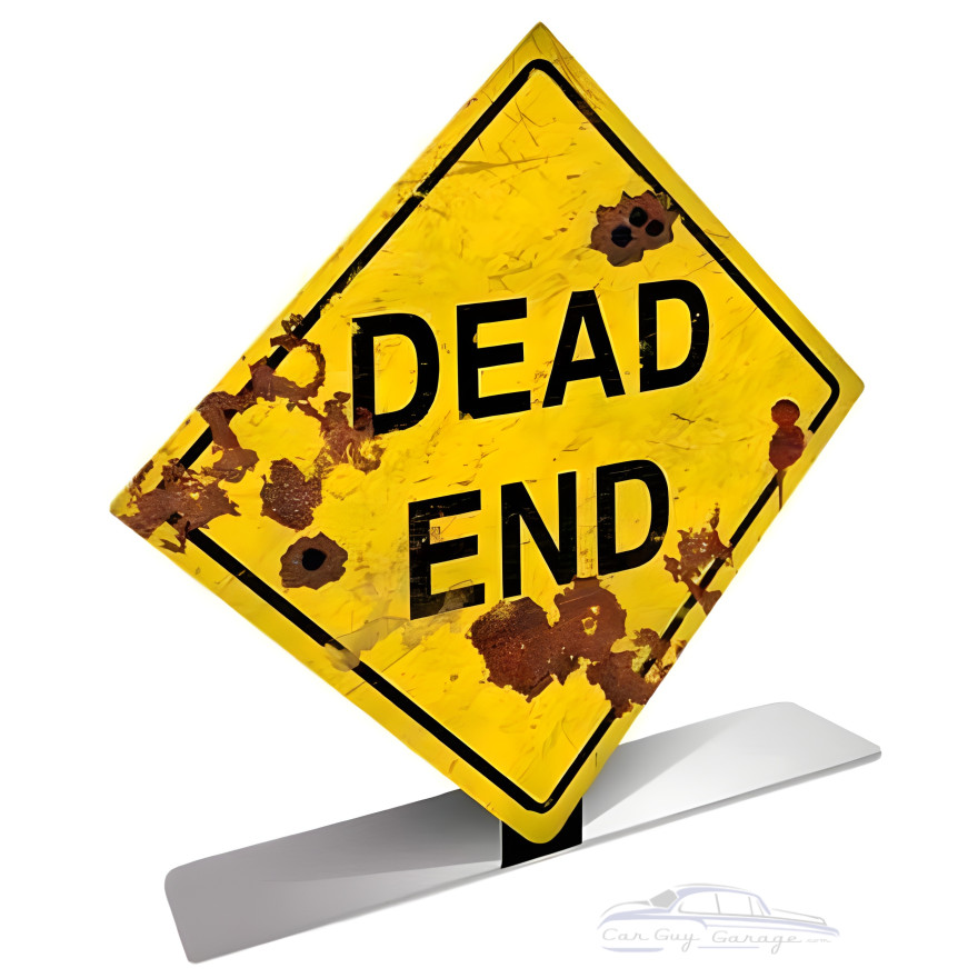 Dead End Topper Metal Sign - 6" x 9"