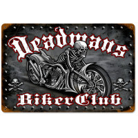 Deadman's Bike Metal Sign - 12" x 18"