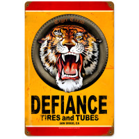 Defiance Tires Metal Sign - 12" x 18"