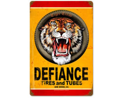 Defiance Tires Metal Sign
