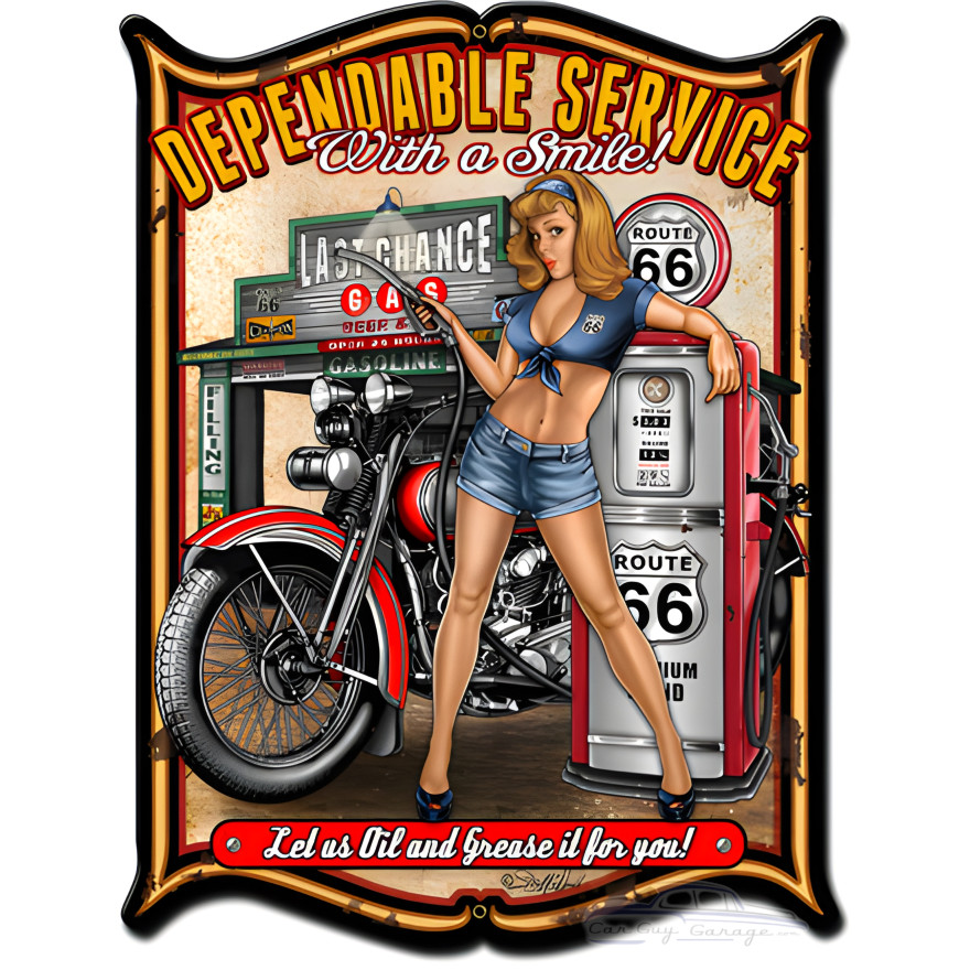 Dependable Metal Sign - 18" x 24"