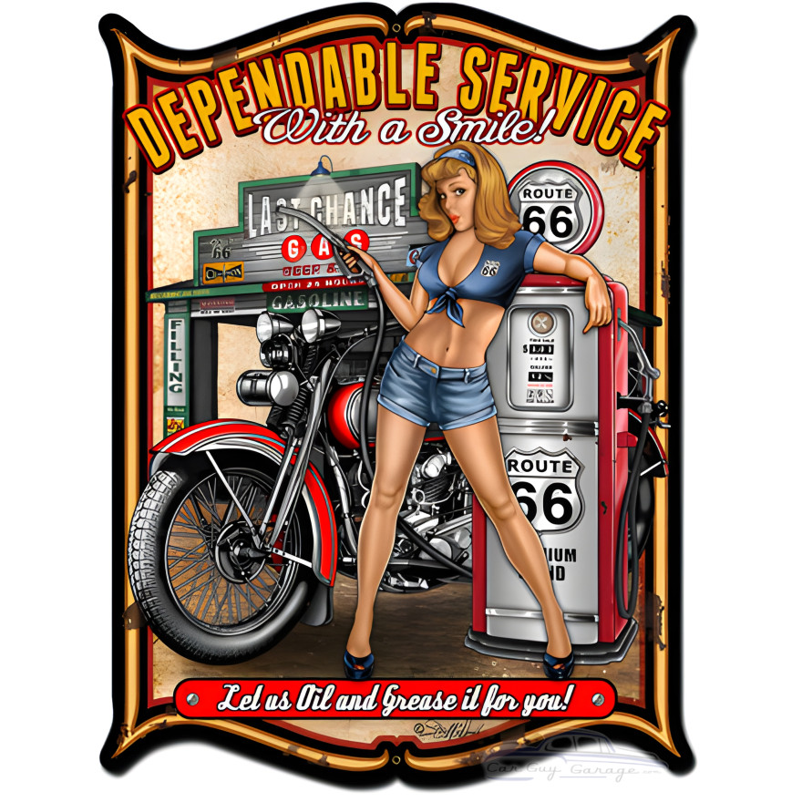 Dependable Metal Sign - 24" x 33"