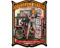 Dependable Service Metal Sign - 14" x 19"