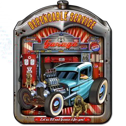 Dependable Service Metal Sign - 24" x 30"