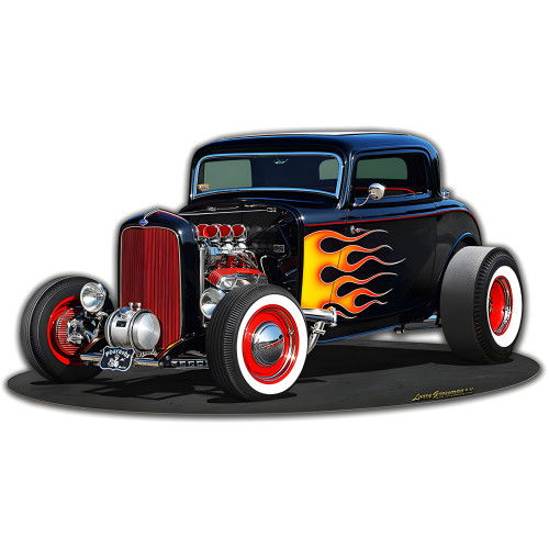 1932 Deuce Coupe Metal Sign - 17" x 9"