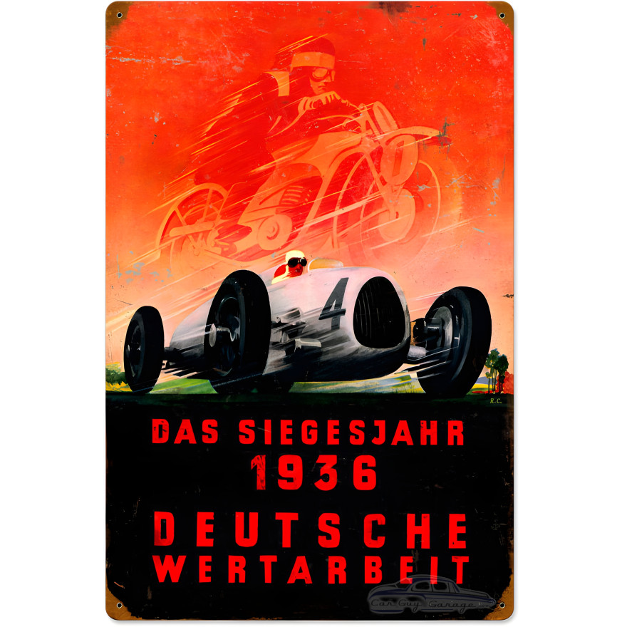 Deutsche Races Metal Sign - 16" x 24"