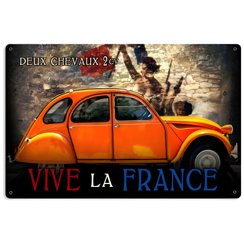Deux Chevaux Sign - 18" x 12"