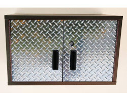 Diamond Plate and Steel Short Wall Cabinet
