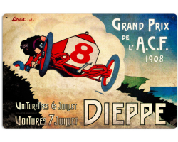Dieppe Grand Prix Metal Sign - 24" x 16"