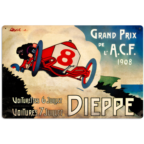 Dieppe Grand Prix Metal Sign - 24" x 16"