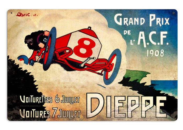Dieppe Grand Prix Metal Sign