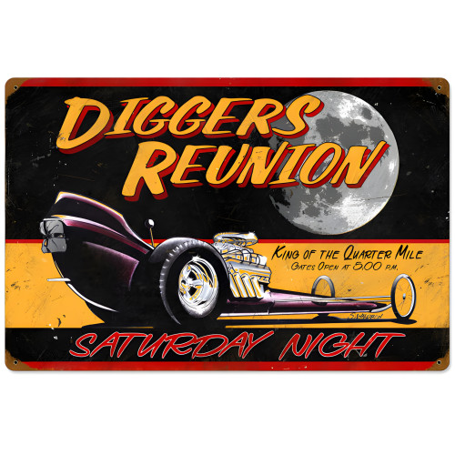 Diggers Reunion Metal Sign - 24" x 16"